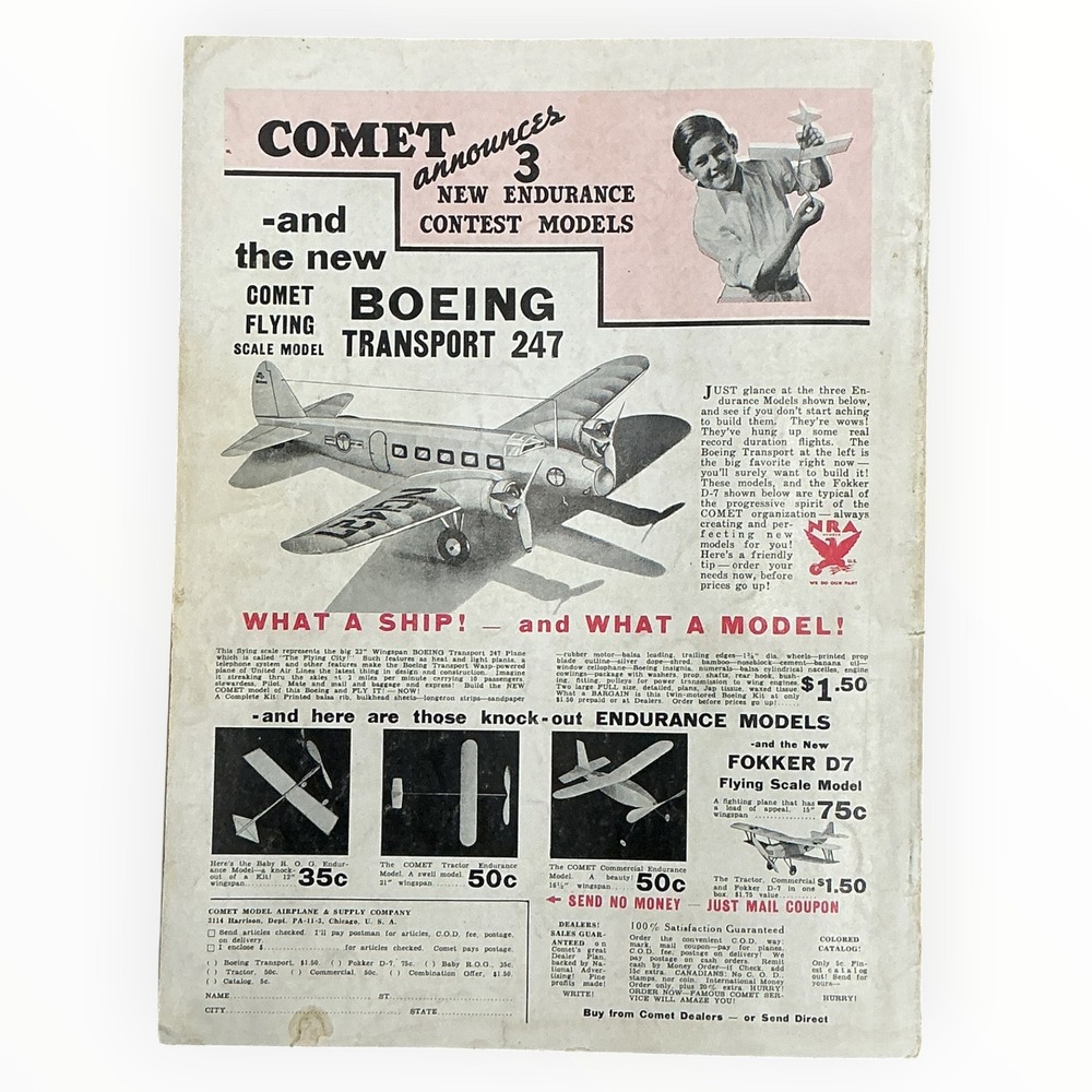 Popular Aviation Nov 1933 Jimmy Doolittle Fairchild 22 Glenn Curtiss Air Corps - Picture 6 of 6